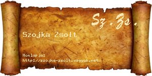 Szojka Zsolt névjegykártya